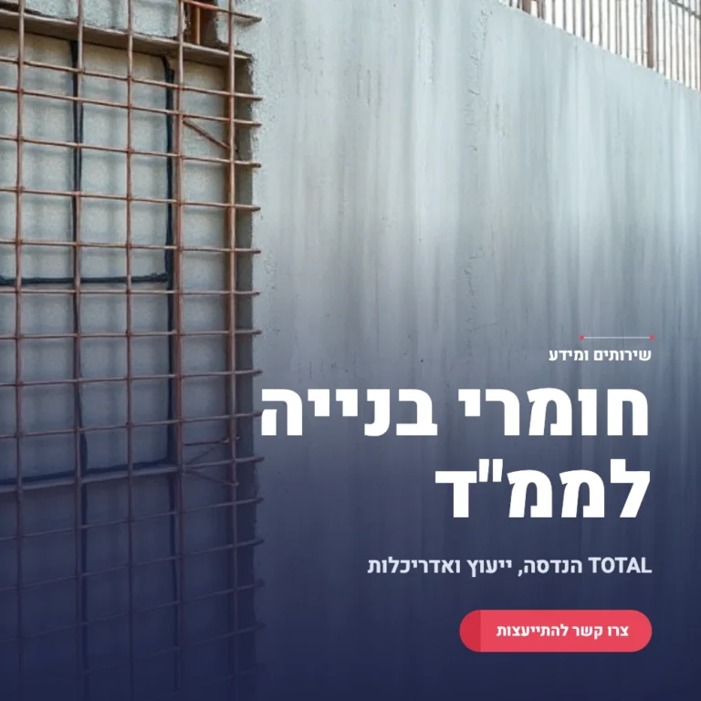 תמונה ראשית מחשבון חומרי בנייה לממ"ד
